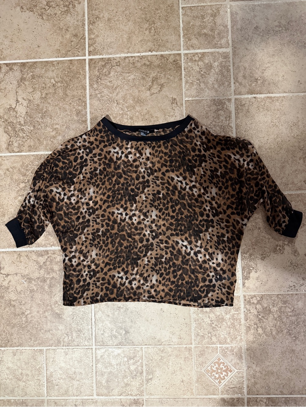 Leopard Print Top - Brown